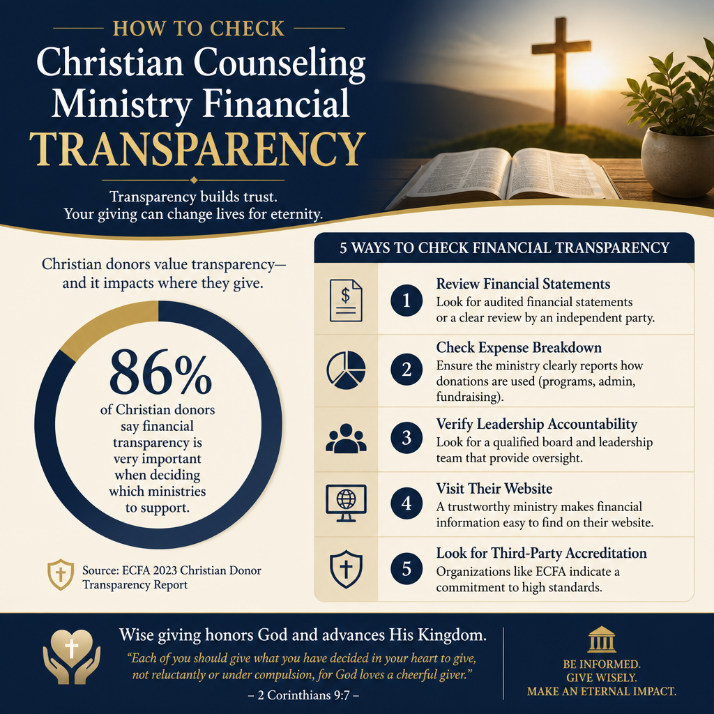How to check Christian counseling ministry financial transparency statistics