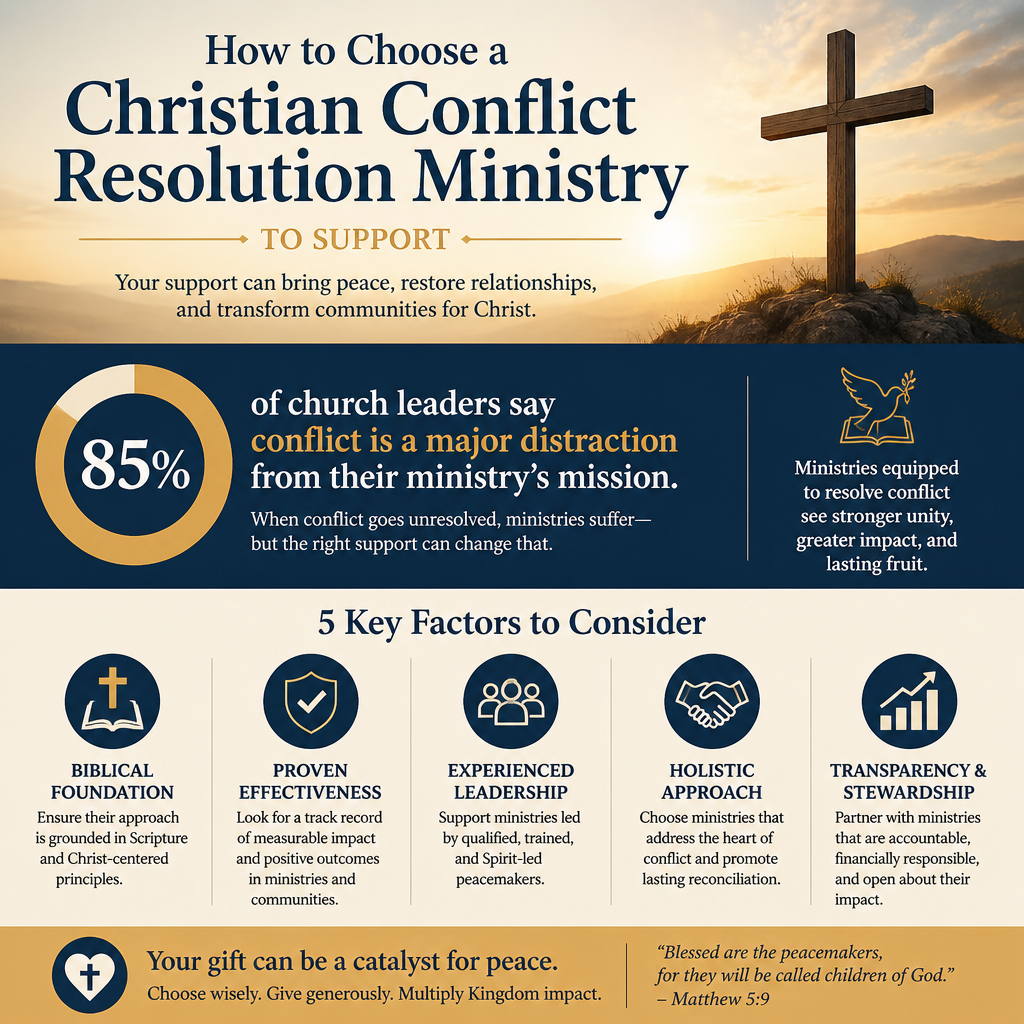 How to choose a Christian conflict resolution ministry to support statistics