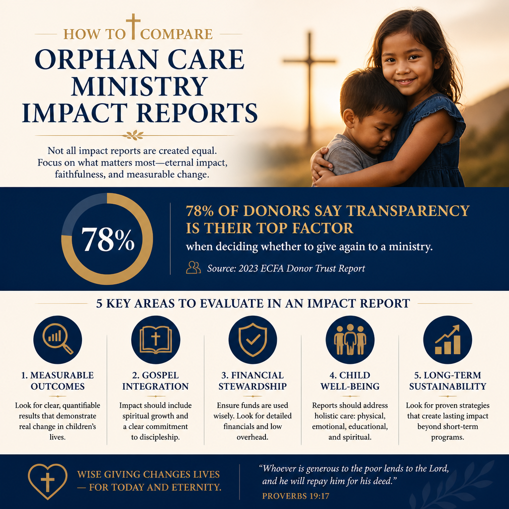 How to compare orphan care ministry impact reports statistics