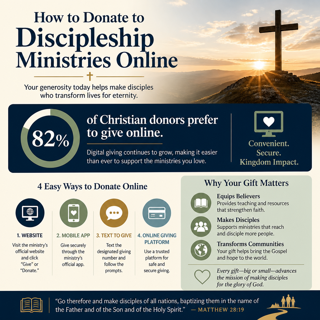 How to donate to discipleship ministries online statistics