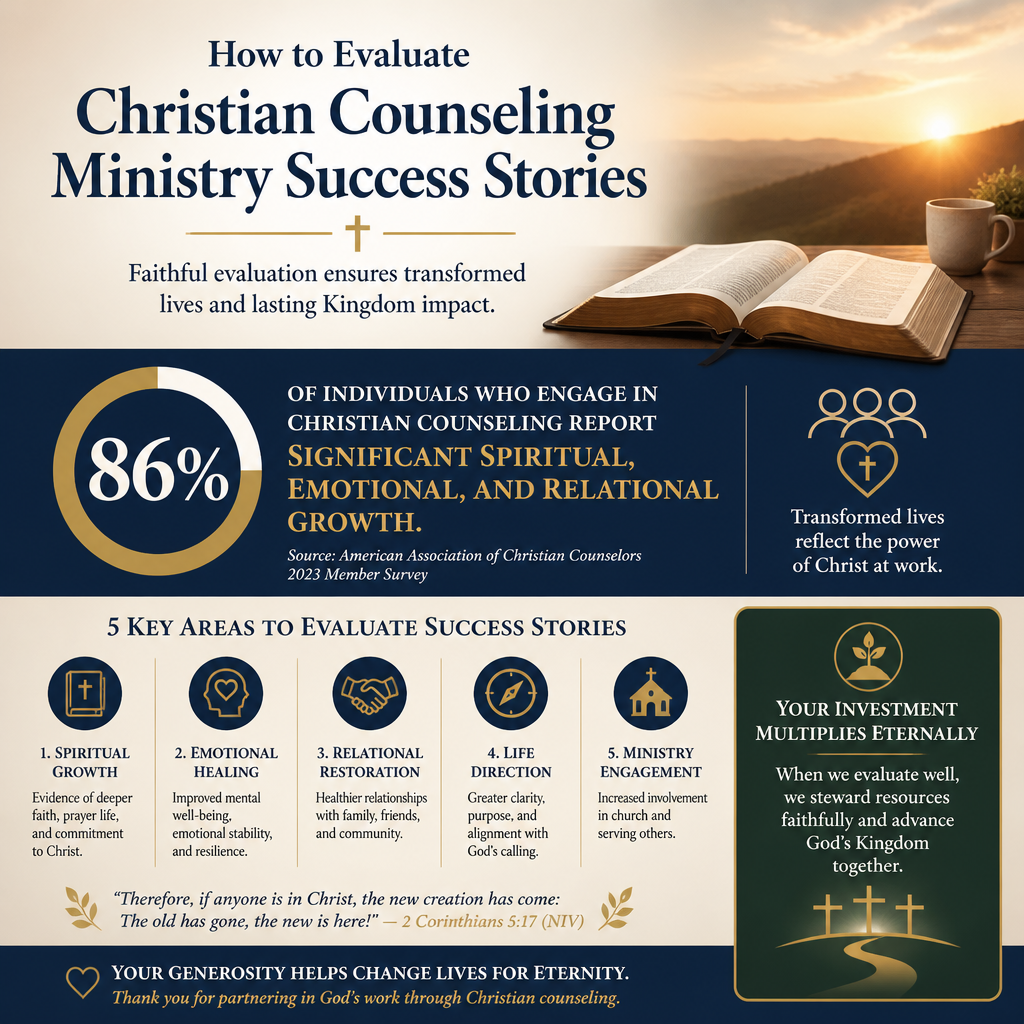How to evaluate Christian counseling ministry success stories statistics