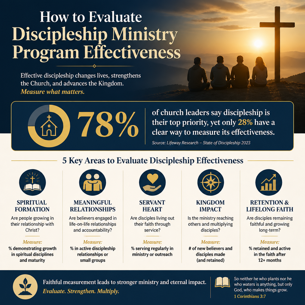 How to evaluate discipleship ministry program effectiveness statistics