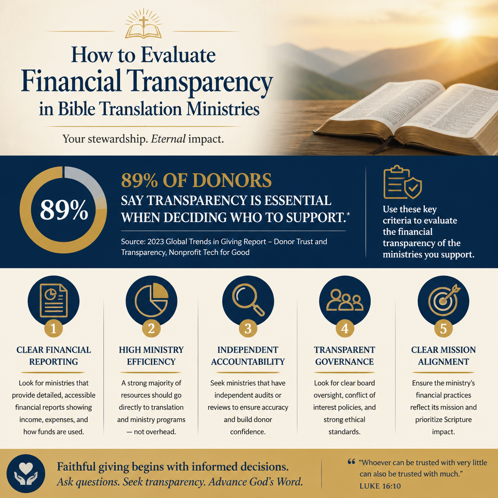How to evaluate financial transparency in Bible translation ministries statistics