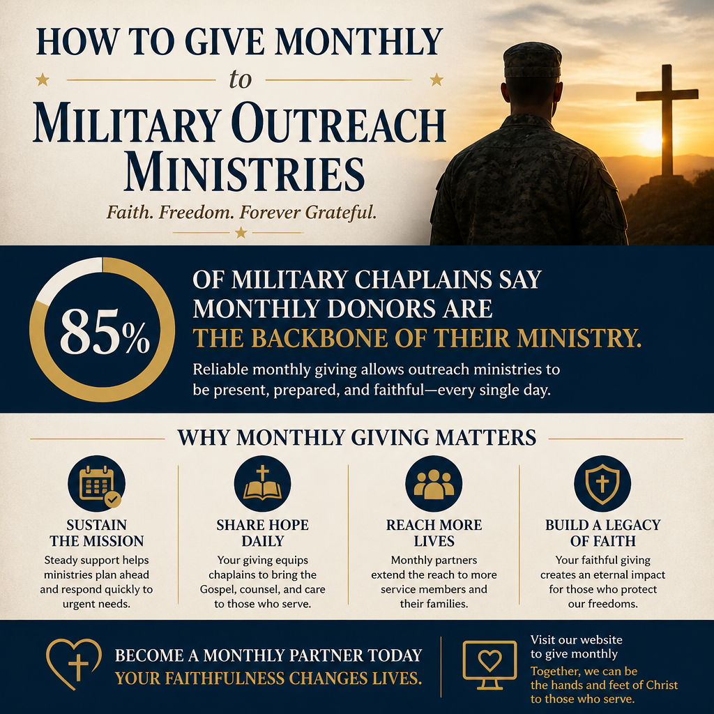 How to give monthly to military outreach ministries statistics