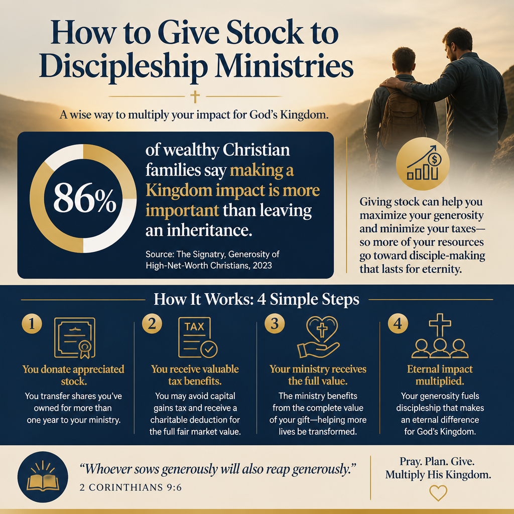 How to give stock to discipleship ministries statistics