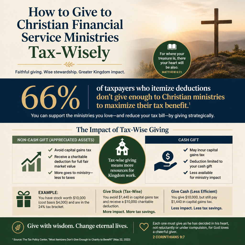 How to give to Christian financial service ministries tax-wisely statistics