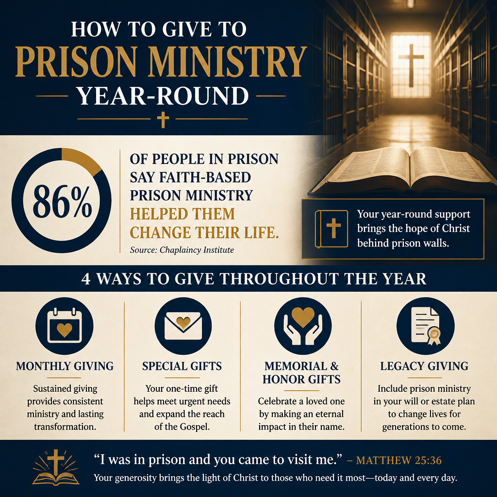 How to give to prison ministry year-round statistics