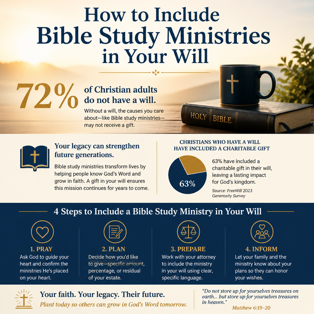 How to include Bible study ministries in your will statistics
