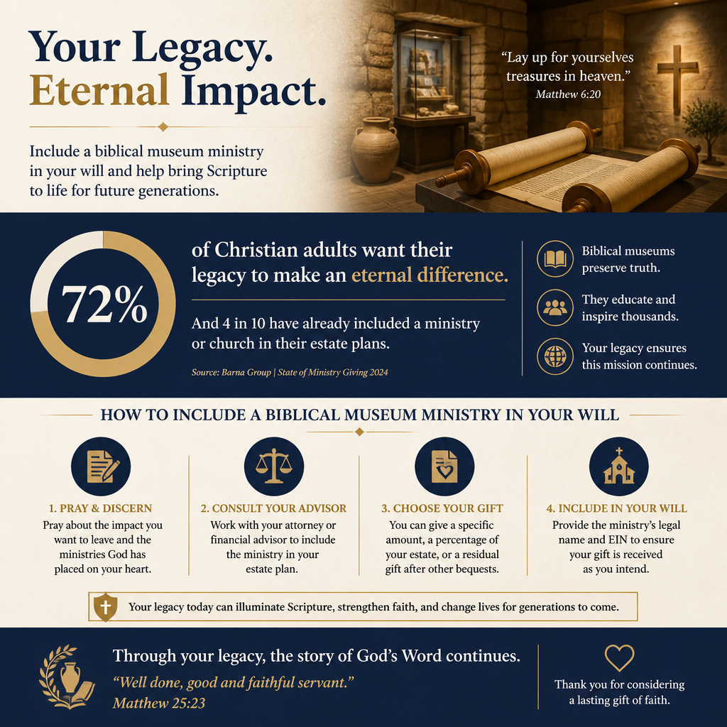 How to include biblical museum ministries in your will statistics