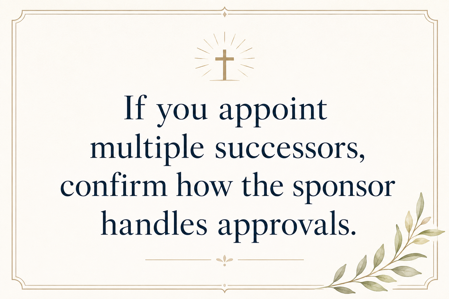 Key insight about How to name successor advisors for a Christian DAF