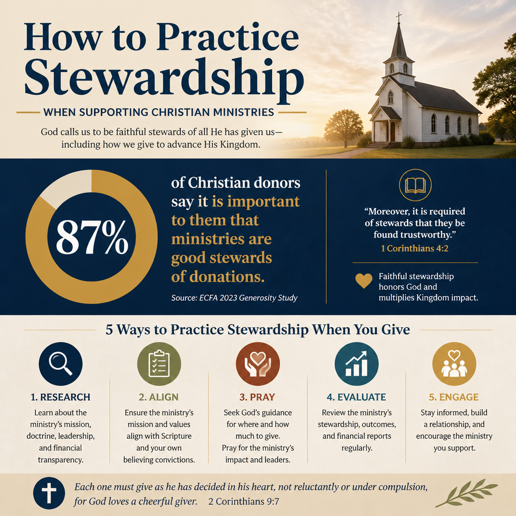 How to practice stewardship when supporting Christian ministries statistics