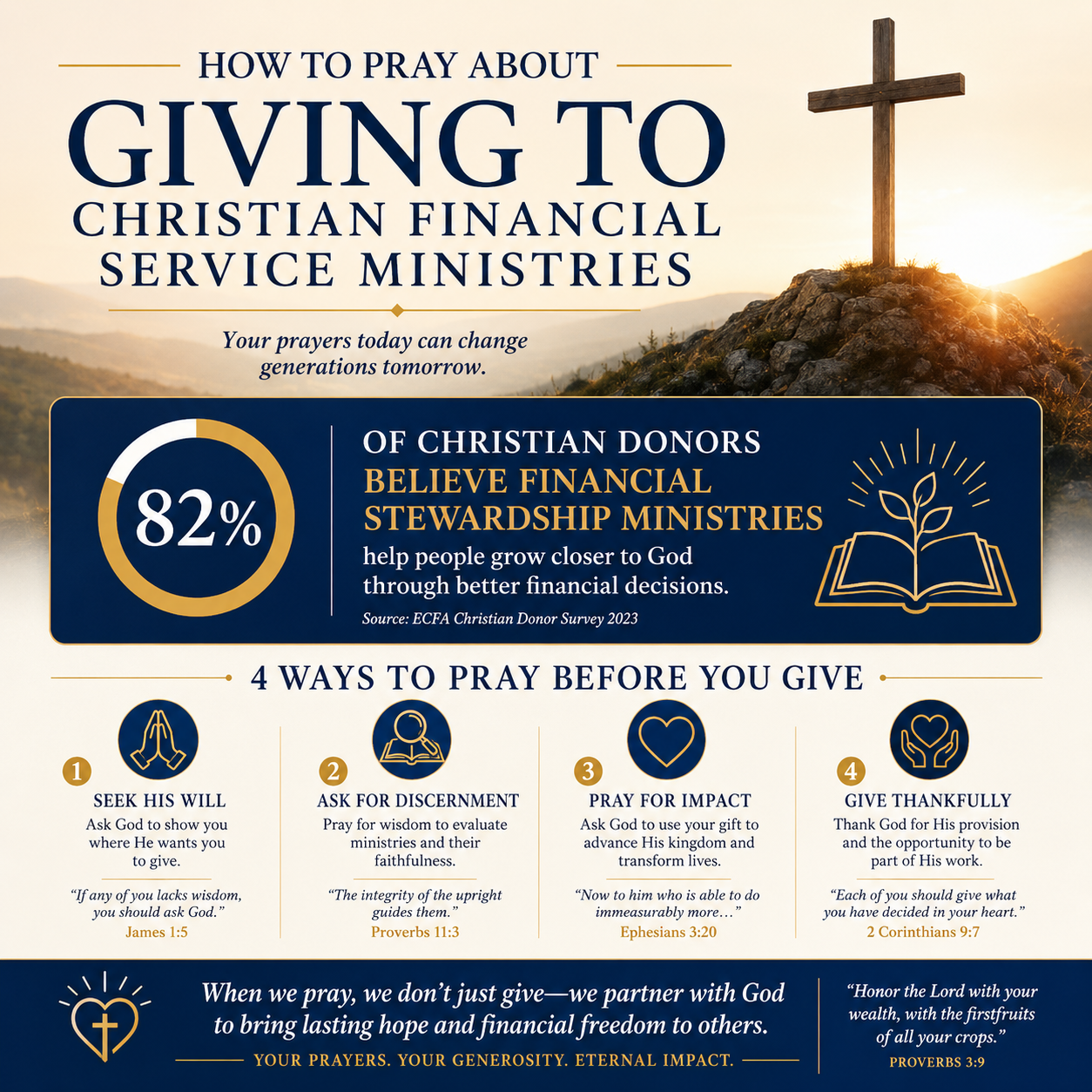 How to pray about giving to Christian financial service ministries statistics