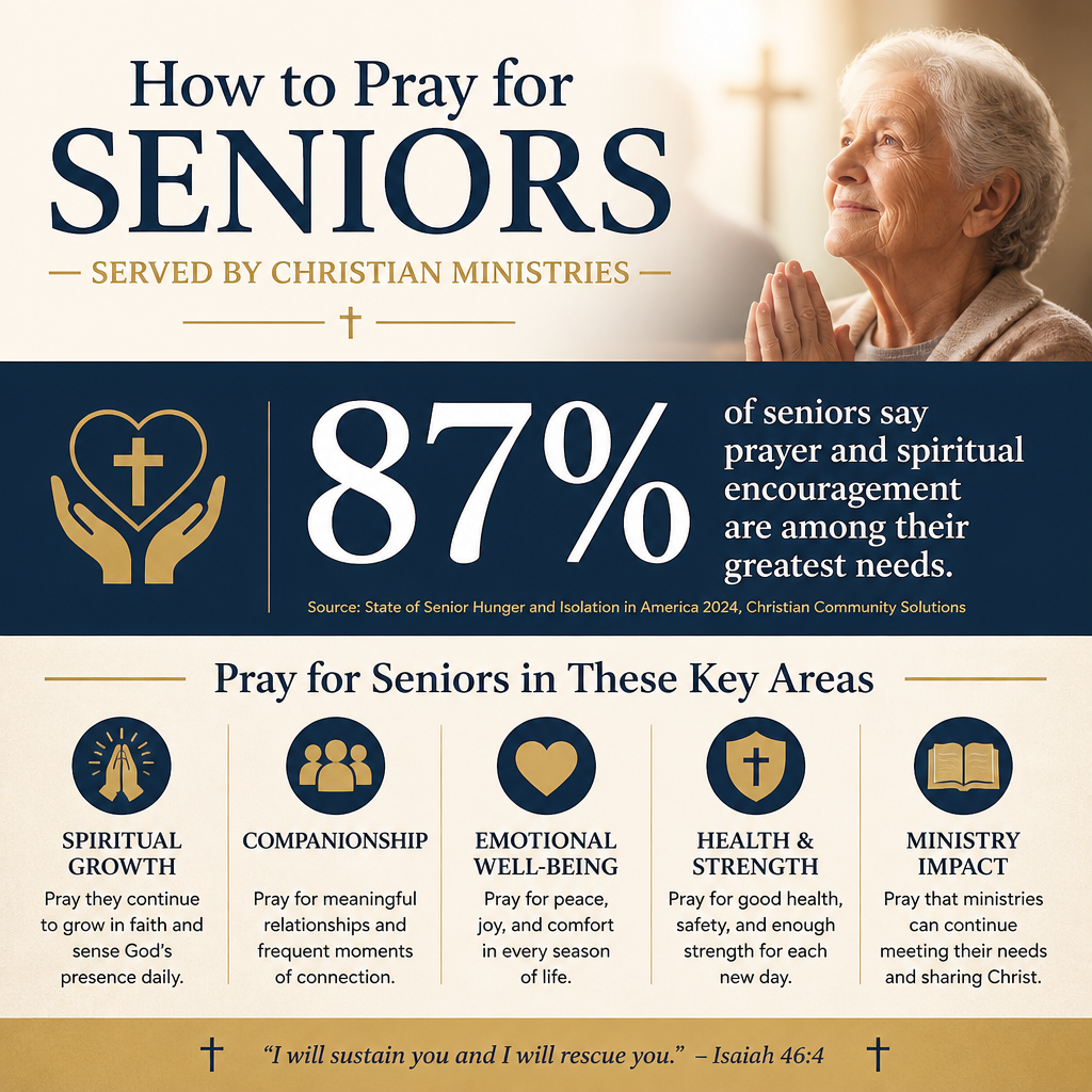 How to pray for seniors served by Christian ministries statistics
