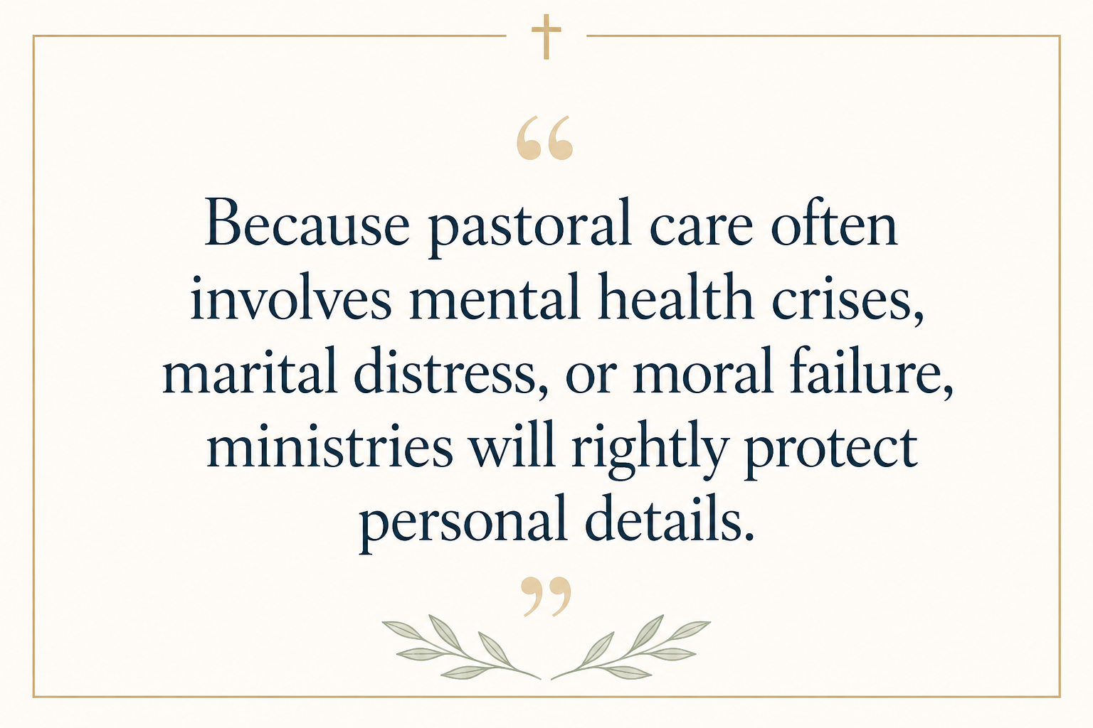 Key insight about How to read a pastoral support ministry annual report
