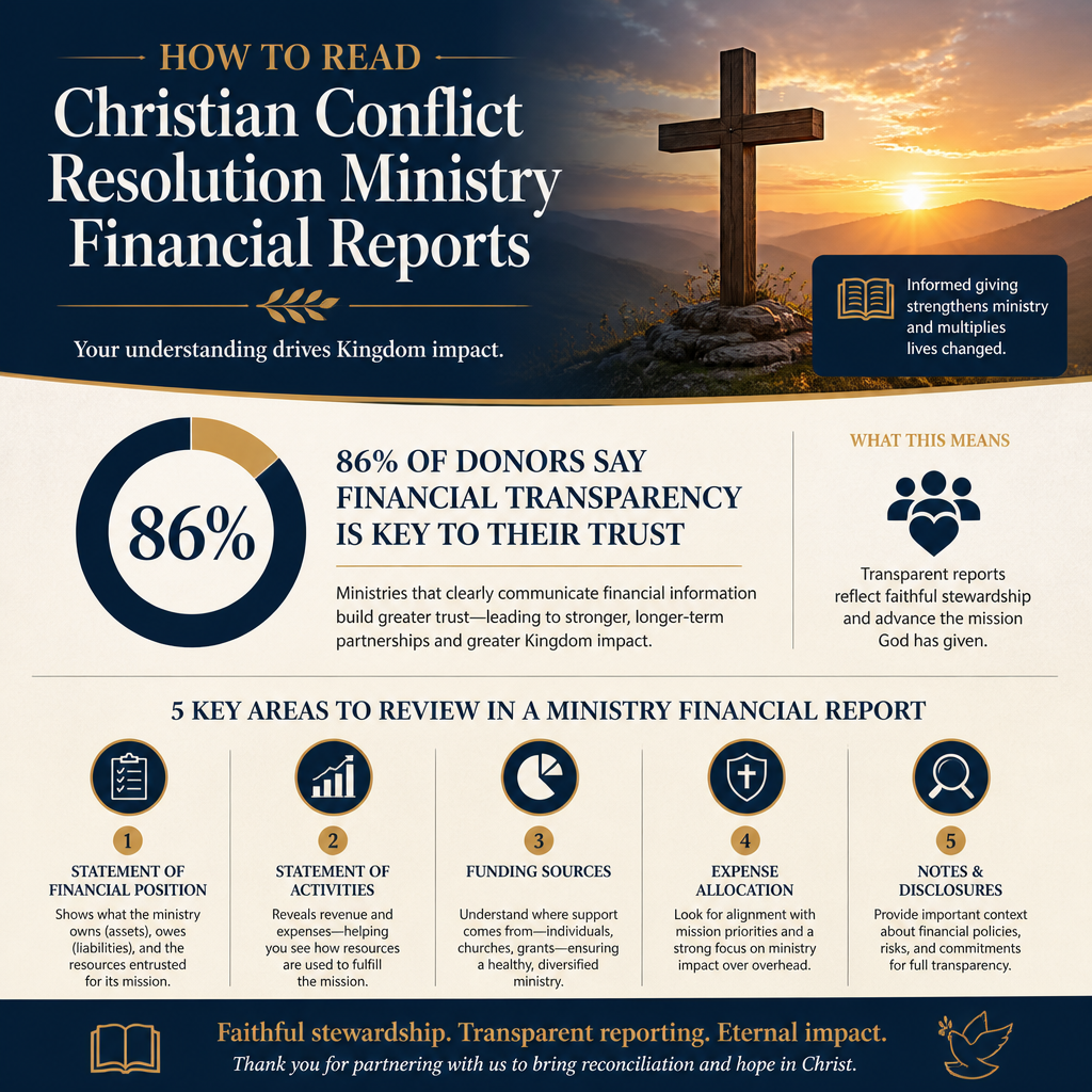 How to read Christian conflict resolution ministry financial reports statistics