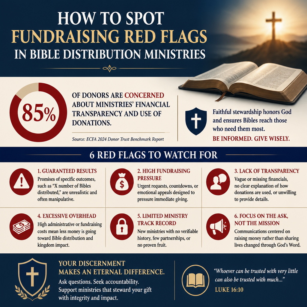 How to spot fundraising red flags in Bible distribution ministries statistics