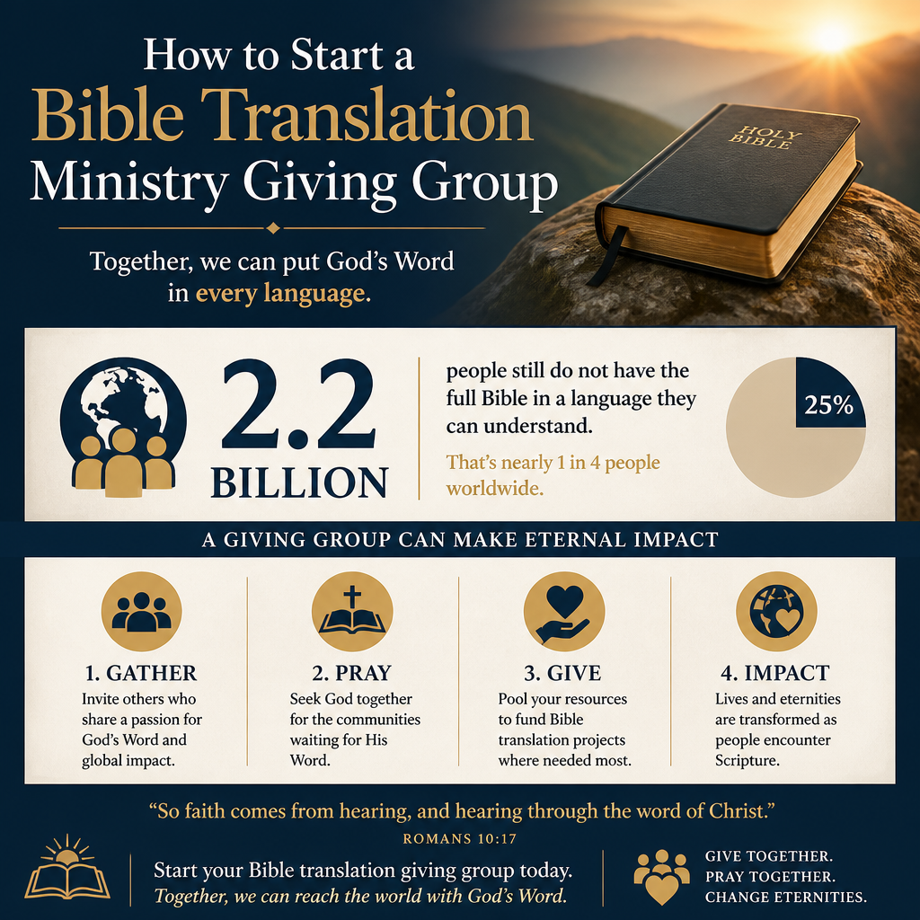 How to start a Bible translation ministry giving group statistics