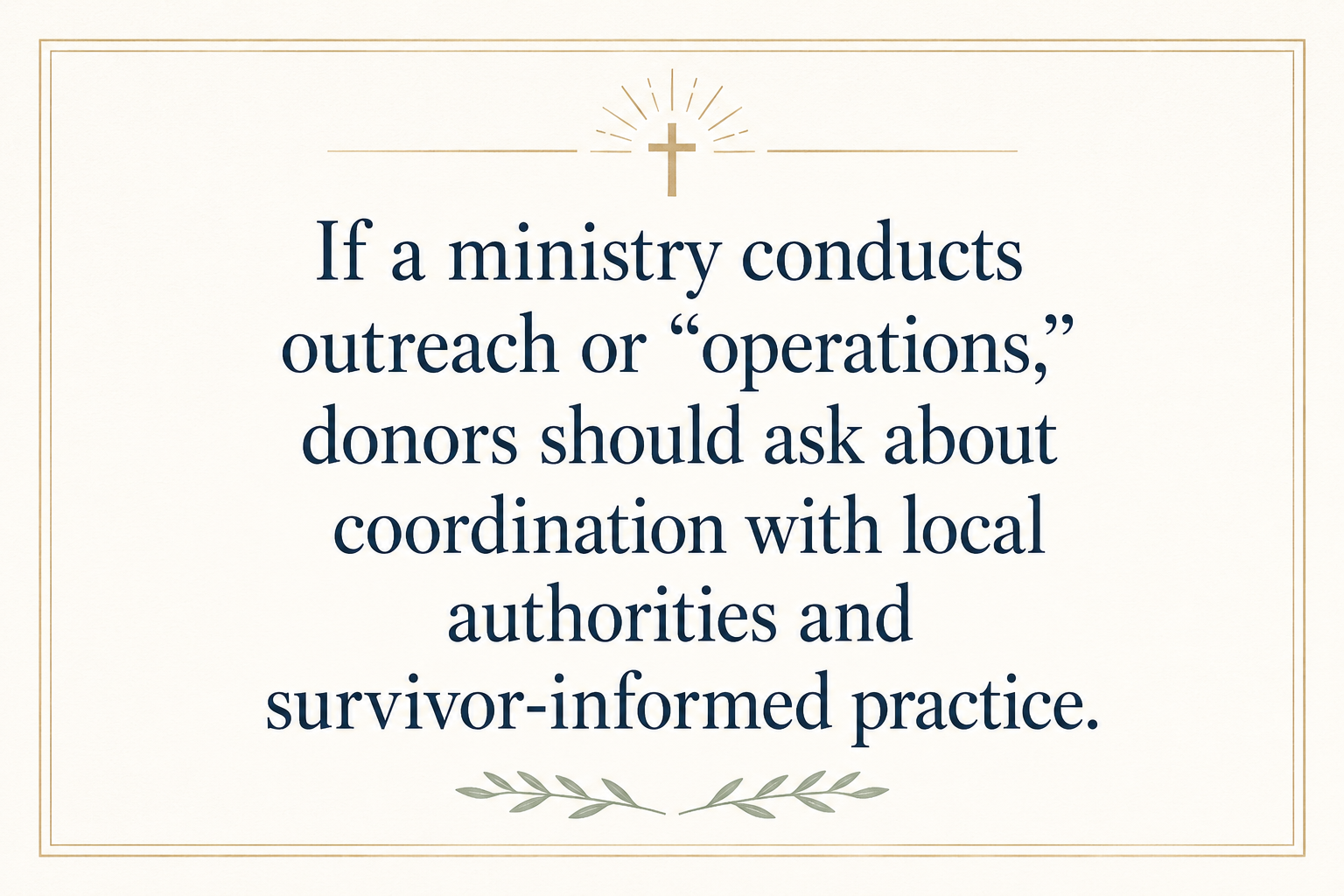 Key insight about How to start a Christian anti-trafficking fundraising campaign