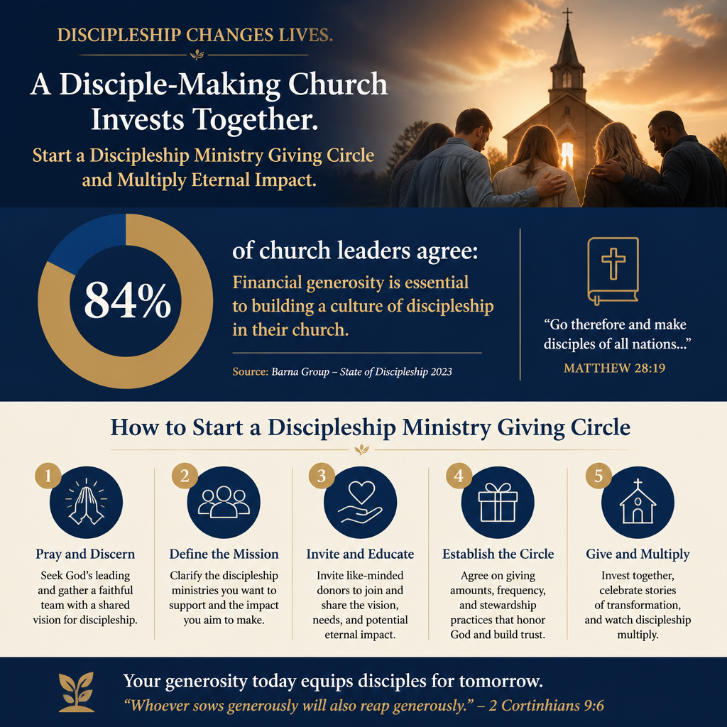 How to start a discipleship ministry giving circle at church statistics