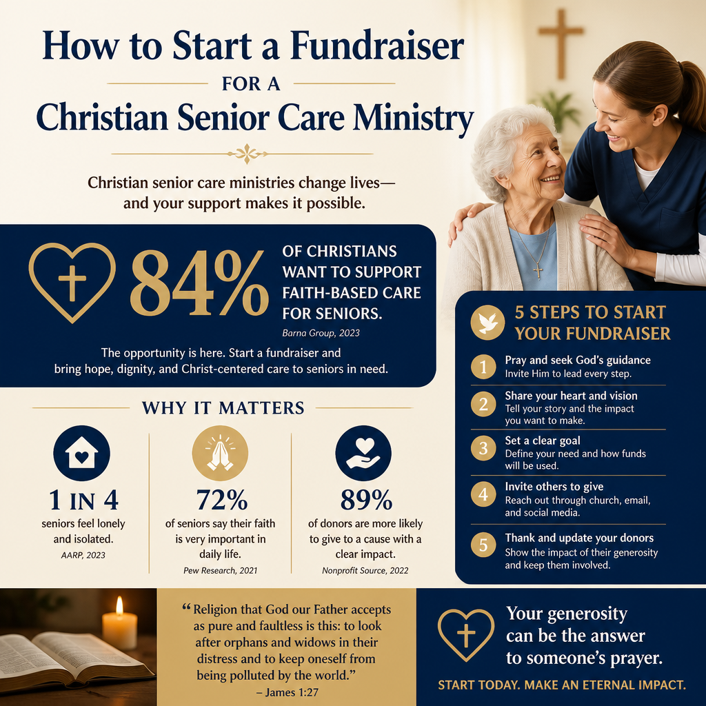 How to start a fundraiser for a Christian senior care ministry statistics