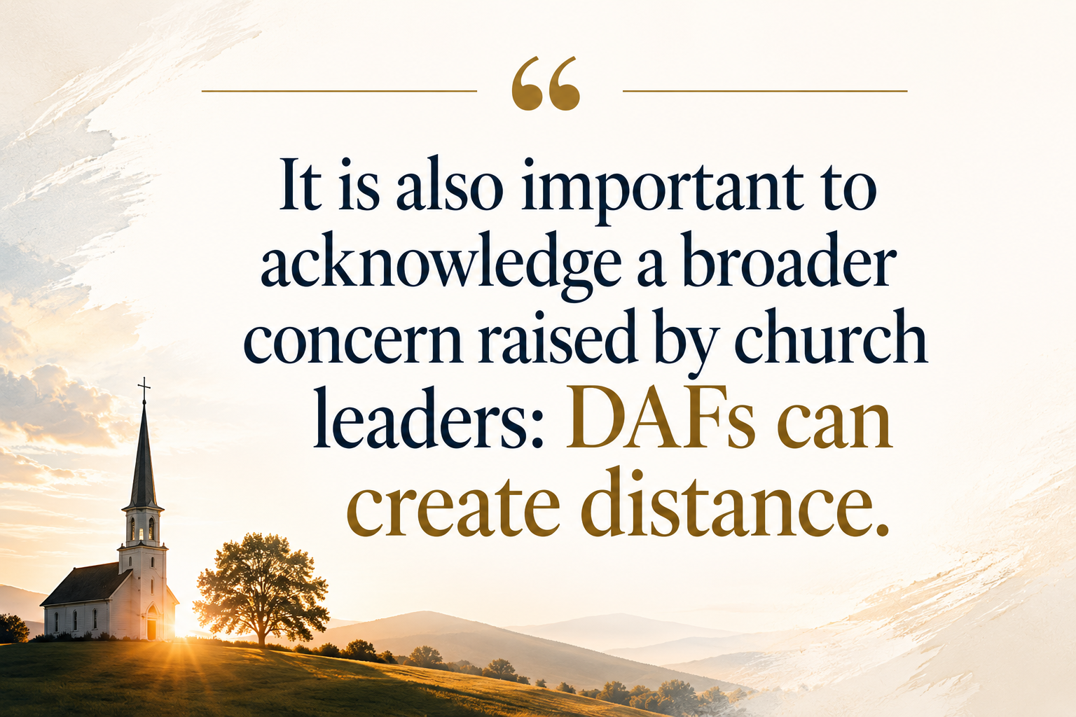 Key insight about How to support local churches through a donor-advised fund