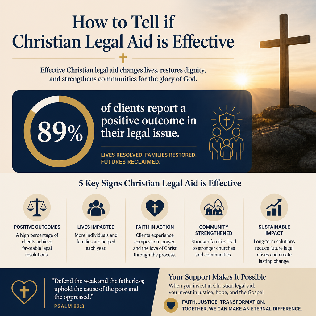 How to tell if Christian legal aid is effective statistics