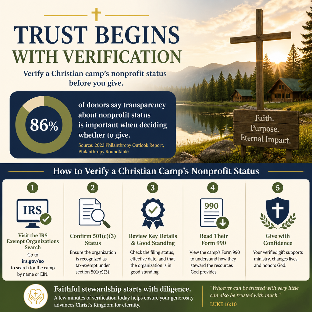 How to verify a Christian camp's nonprofit status statistics