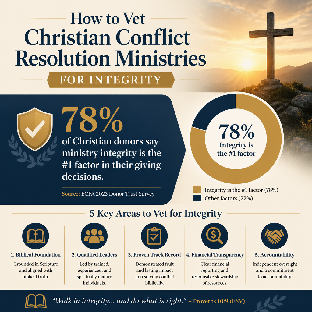 How to vet Christian conflict resolution ministries for integrity statistics