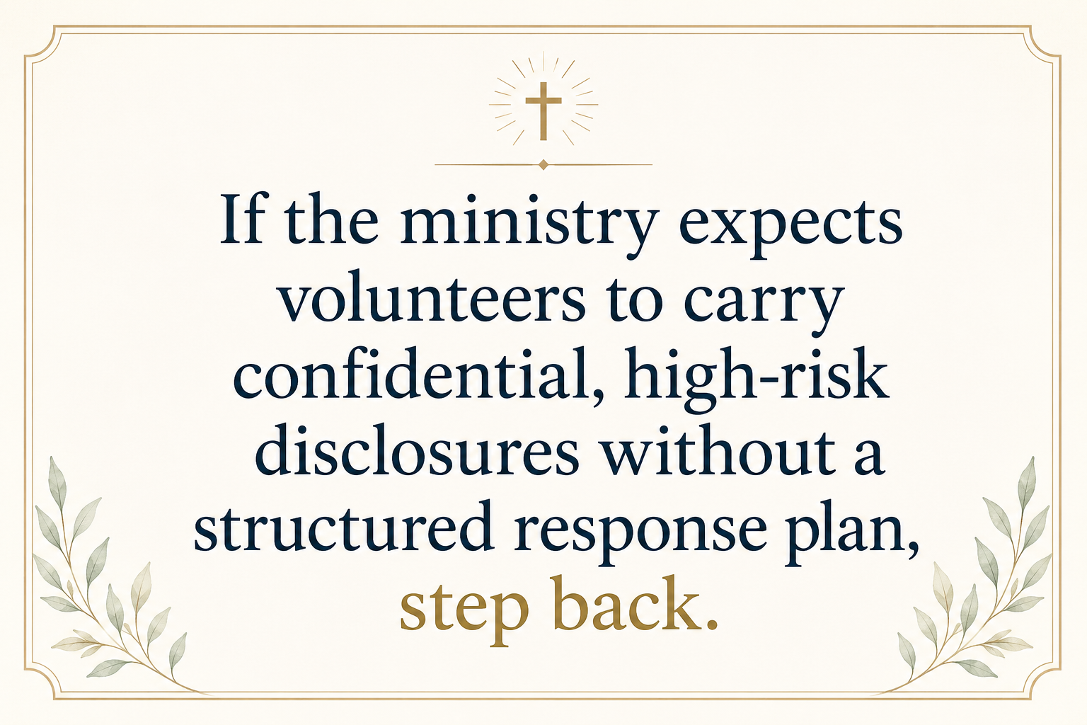 Key insight about How to volunteer with a local military outreach ministry