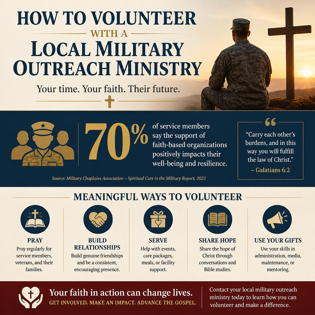 How to volunteer with a local military outreach ministry statistics