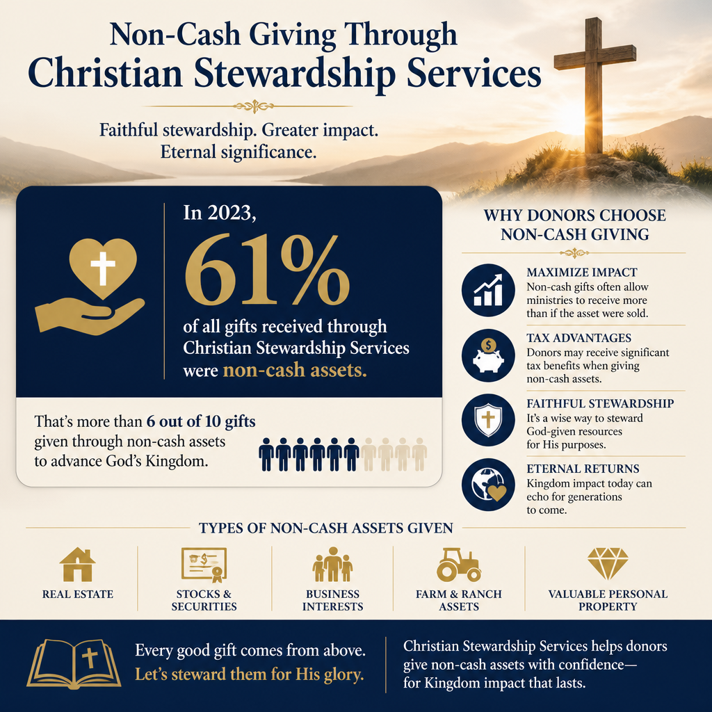 Non-Cash Giving Through Christian Stewardship Services statistics
