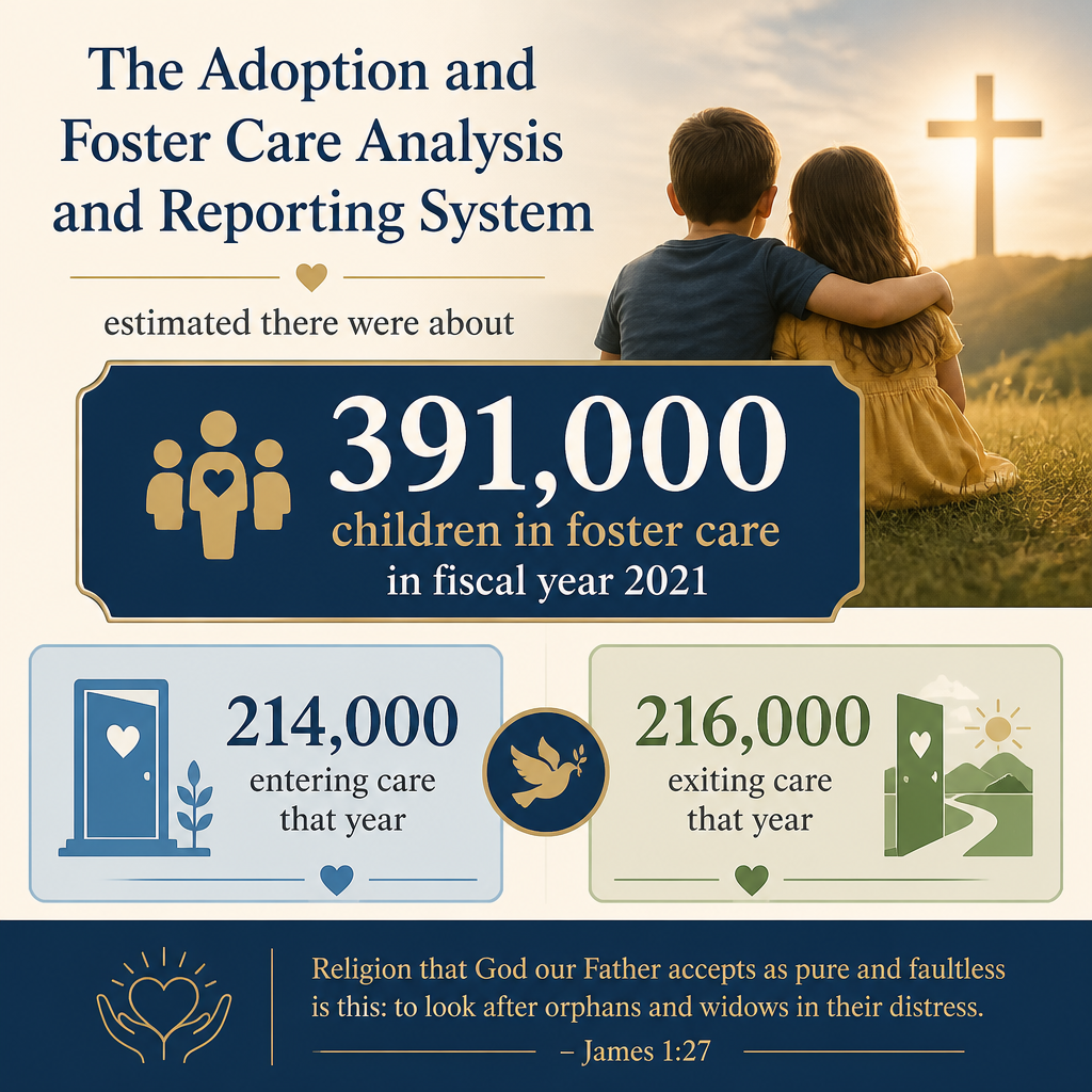 The Adoption and Foster Care Analysis and Reporting System estimated there were about 391,000 children in foster care in