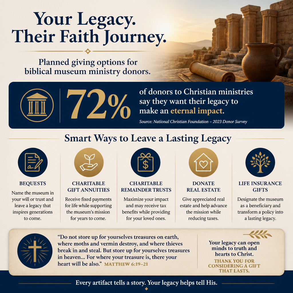Planned giving options for biblical museum ministry donors statistics
