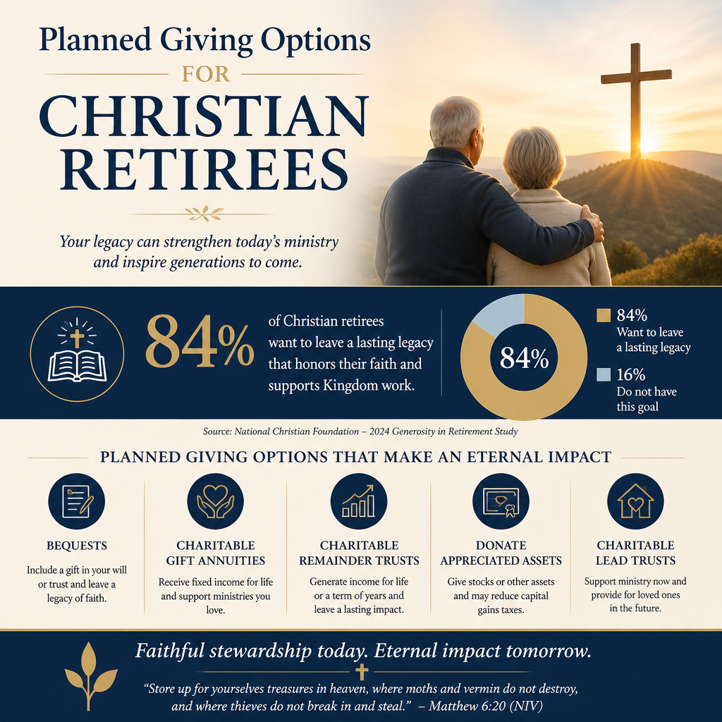 Planned giving options for Christian retirees statistics