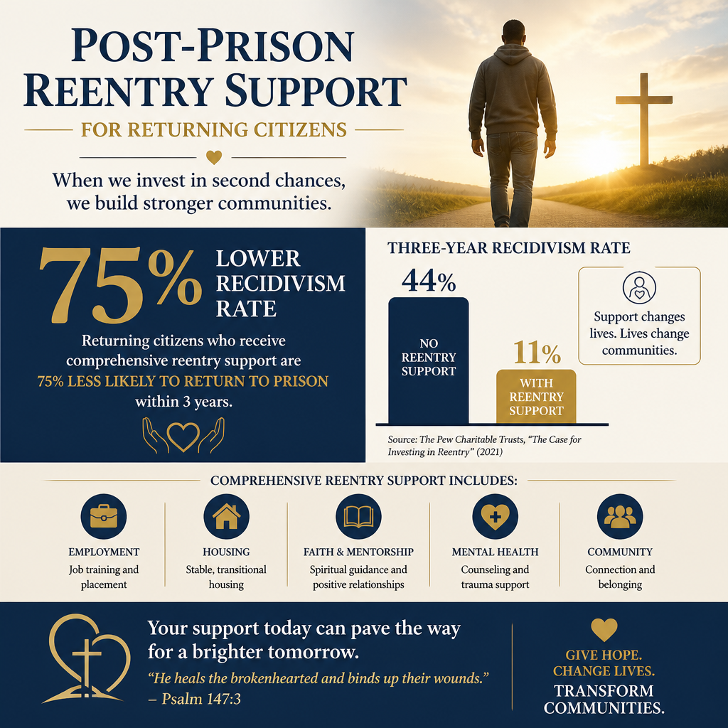 Post-Prison Reentry Support for Returning Citizens statistics