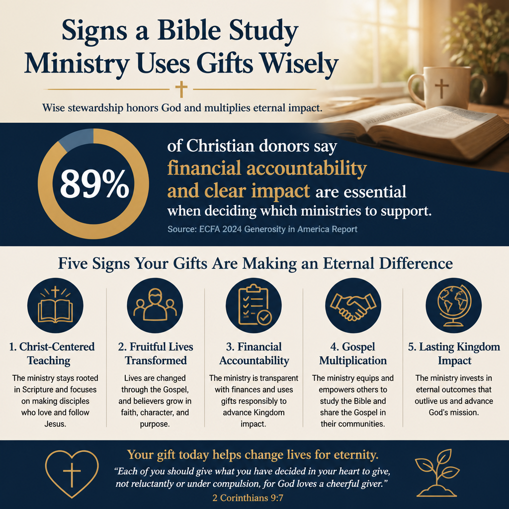 Signs a Bible study ministry uses gifts wisely statistics