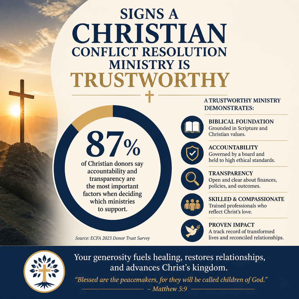 Signs a Christian conflict resolution ministry is trustworthy statistics