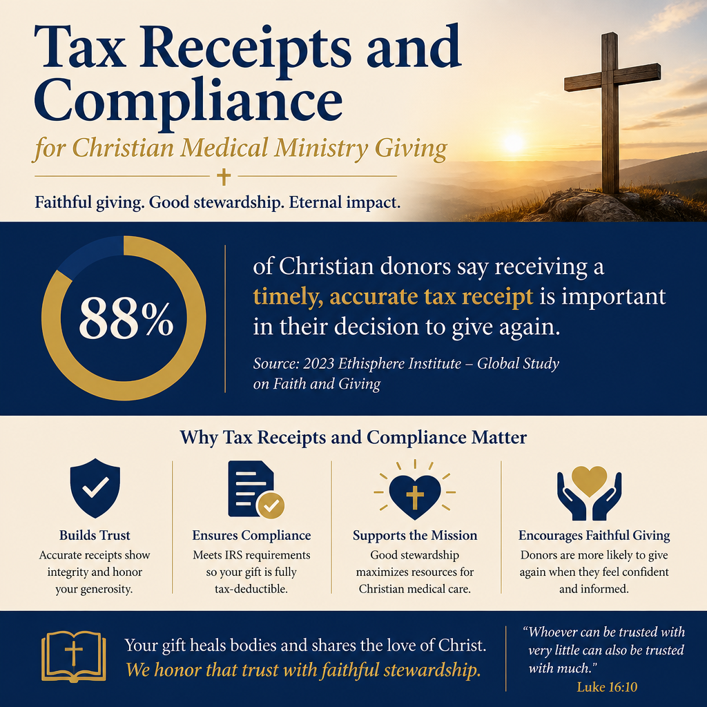 Tax Receipts and Compliance for Christian Medical Ministry Giving statistics