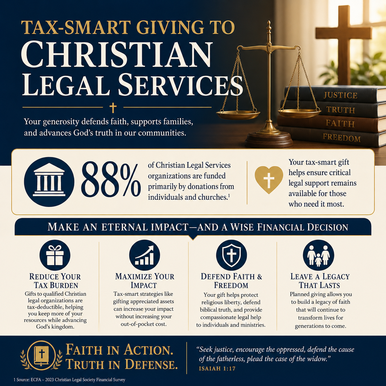 Tax-Smart Giving to Christian Legal Services statistics