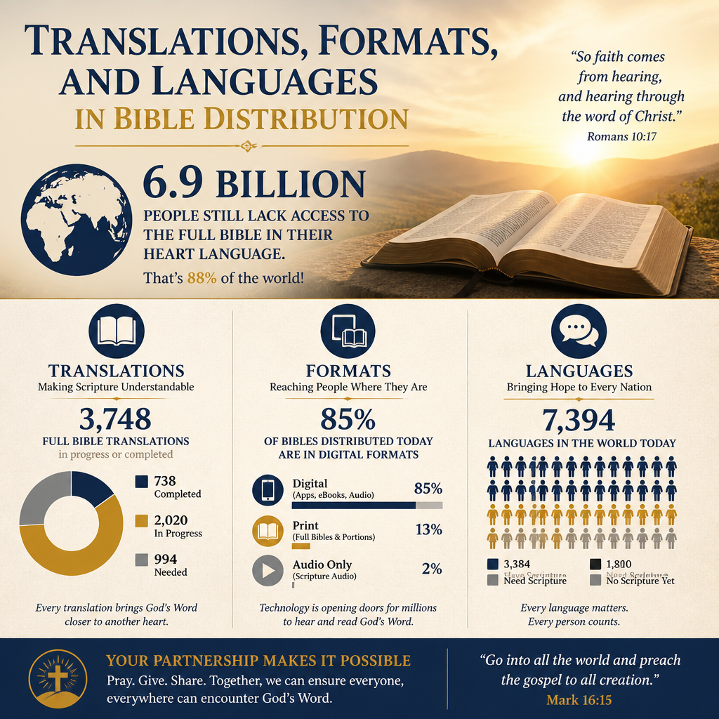 Translations, Formats, and Languages in Bible Distribution statistics