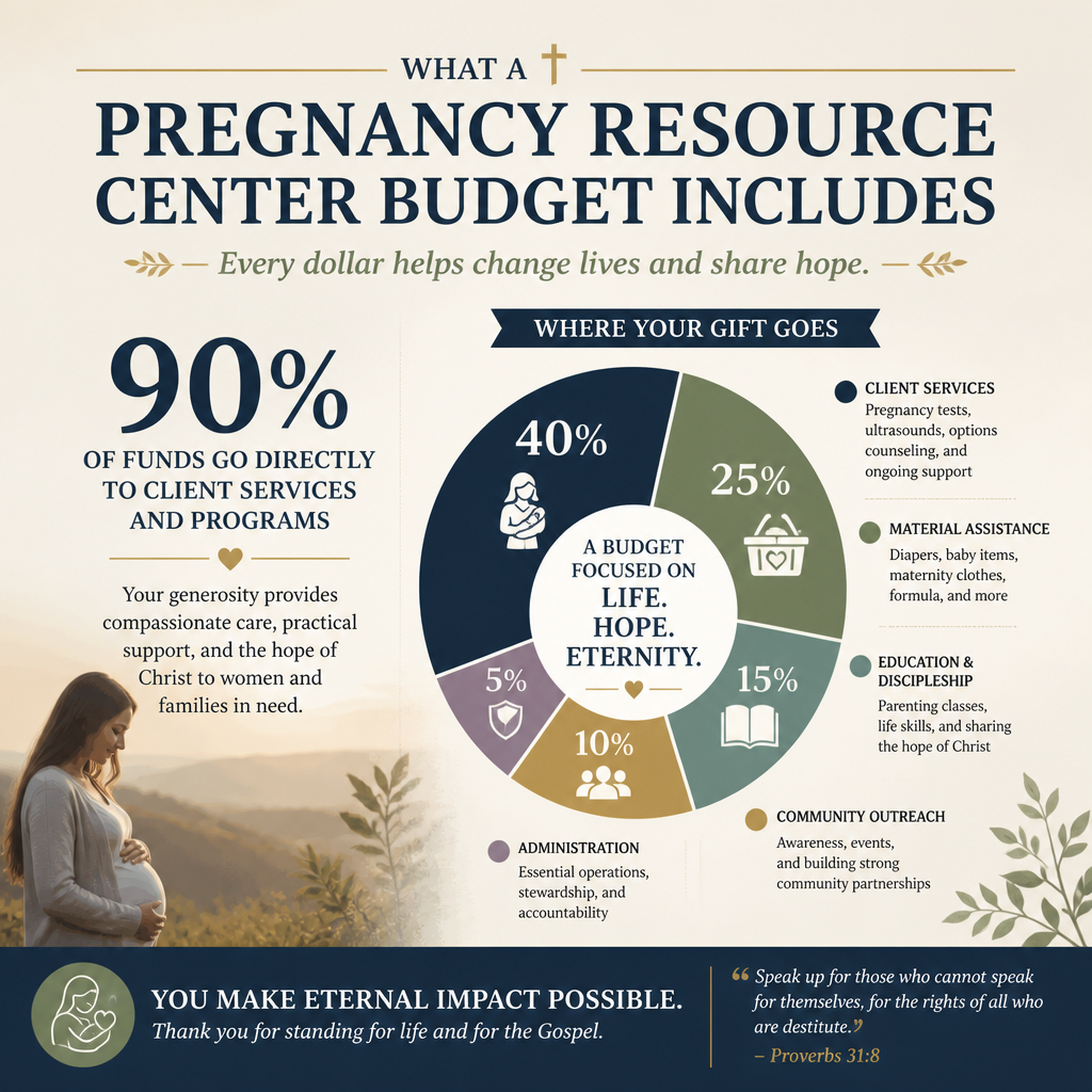 What a pregnancy resource center budget includes statistics
