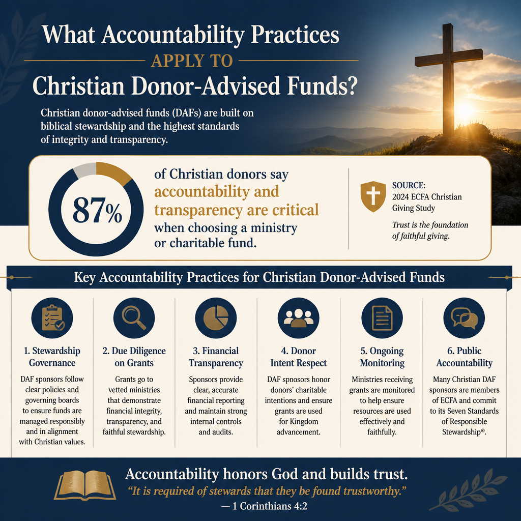What accountability practices apply to Christian donor-advised funds statistics