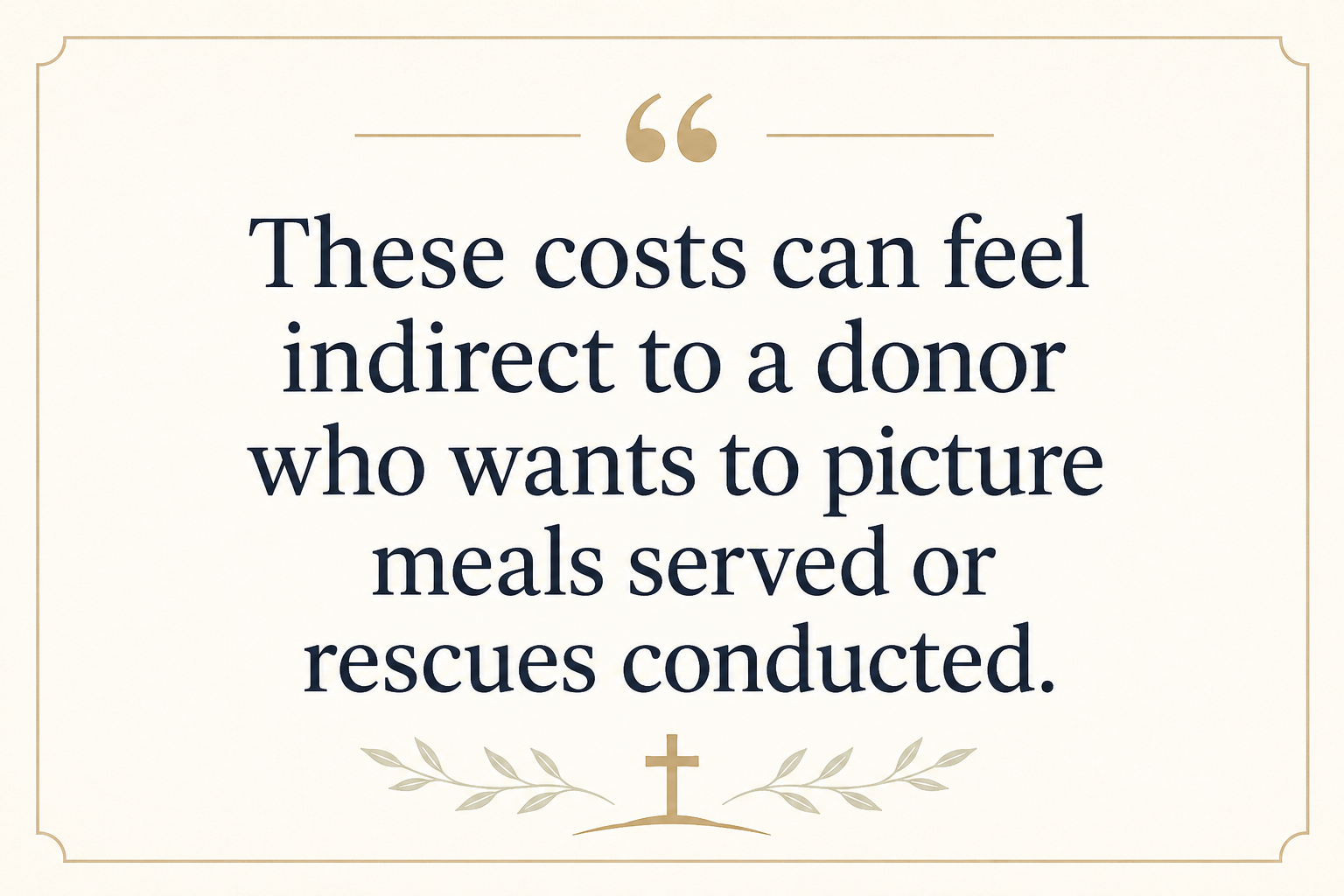 Key insight about What administrative costs fund in Christian anti-trafficking ministries