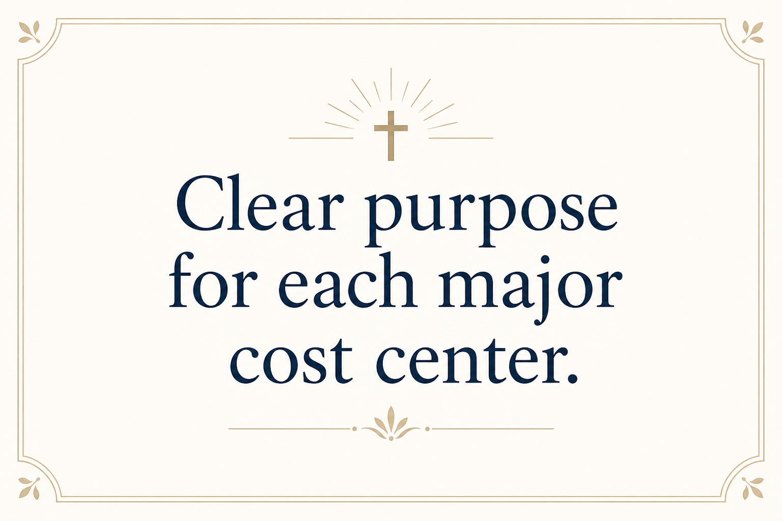 Key insight about What administrative costs fund in pastoral support ministries