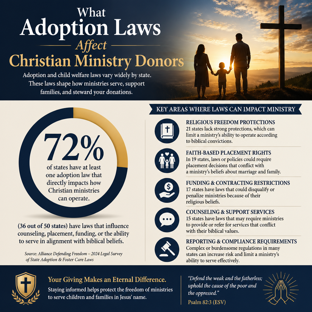 What adoption laws affect Christian ministry donors statistics