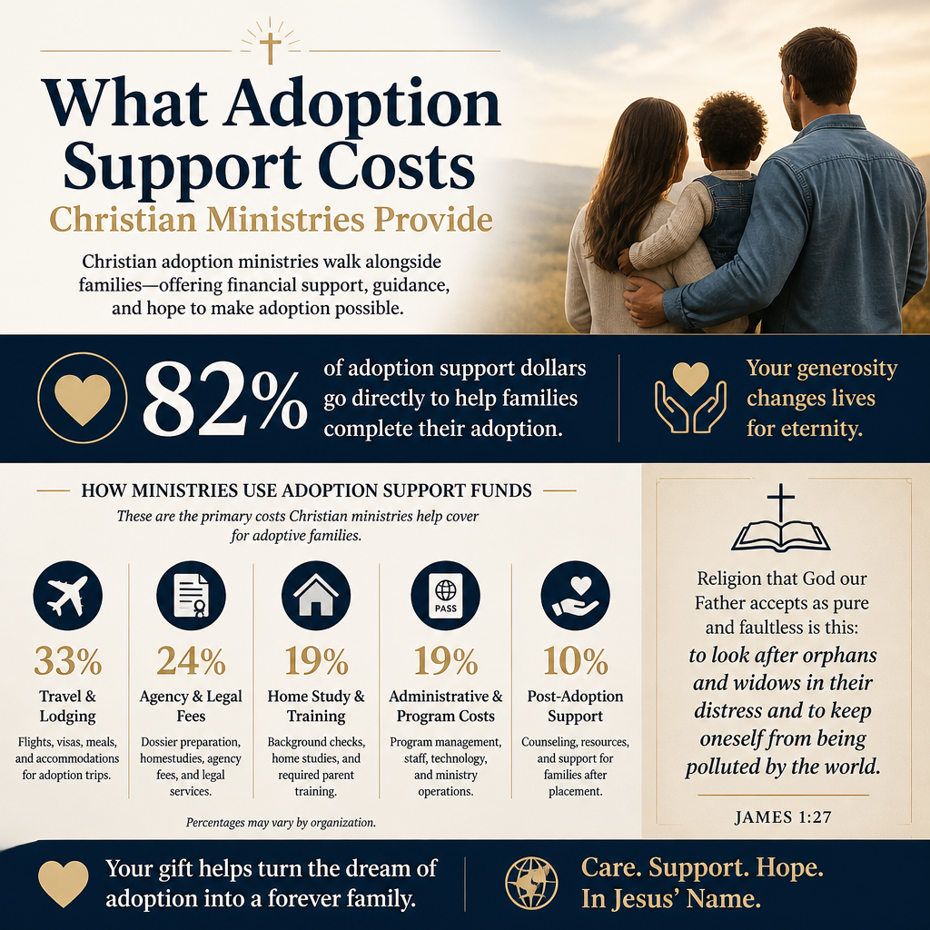 What adoption support costs Christian ministries provide statistics