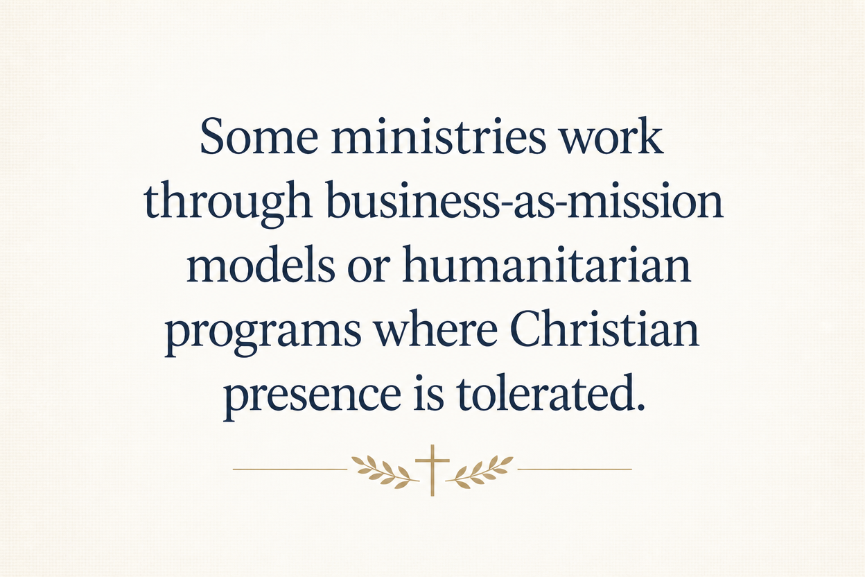 Key insight about What Bible distribution ministries do in closed countries