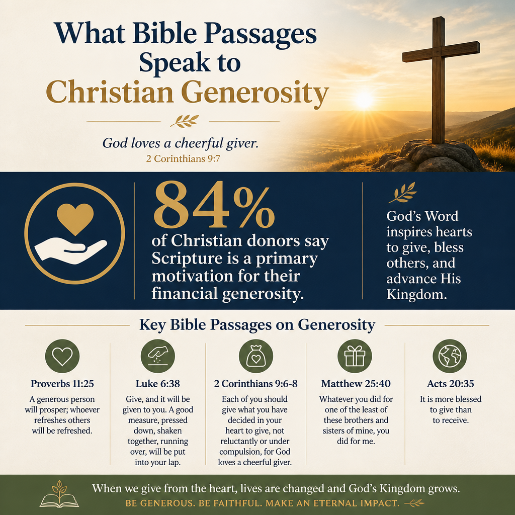 What Bible passages speak to Christian generosity statistics