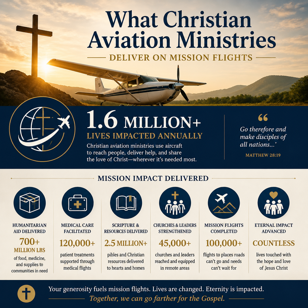 What Christian aviation ministries deliver on mission flights statistics