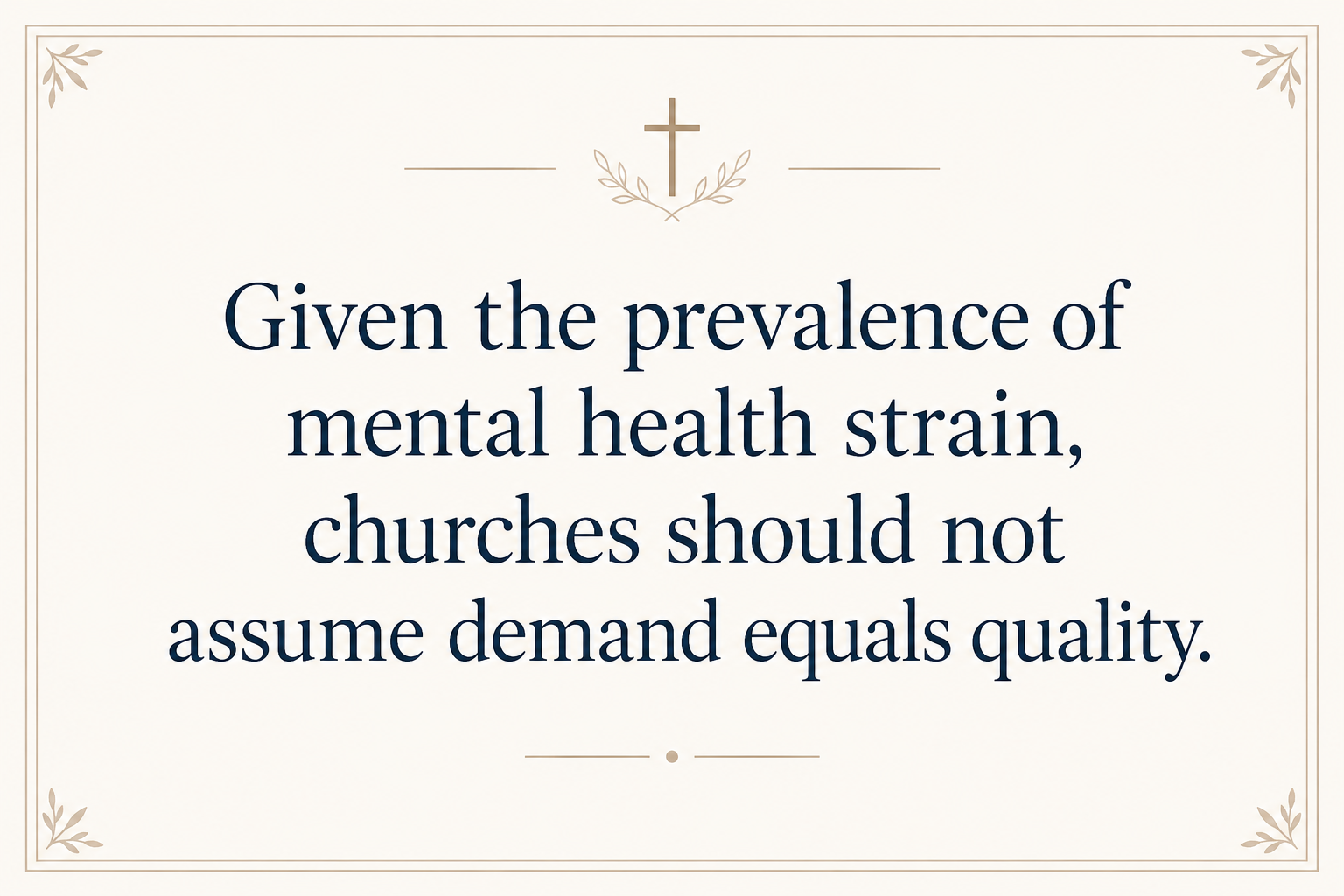 Key insight about What churches should ask Christian counseling ministries before partnering